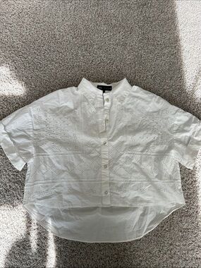 Zara cotton poplin top